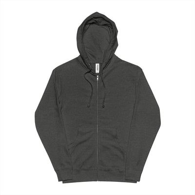 Unisex Fleece Zip Up Hoodie with Artistic Design