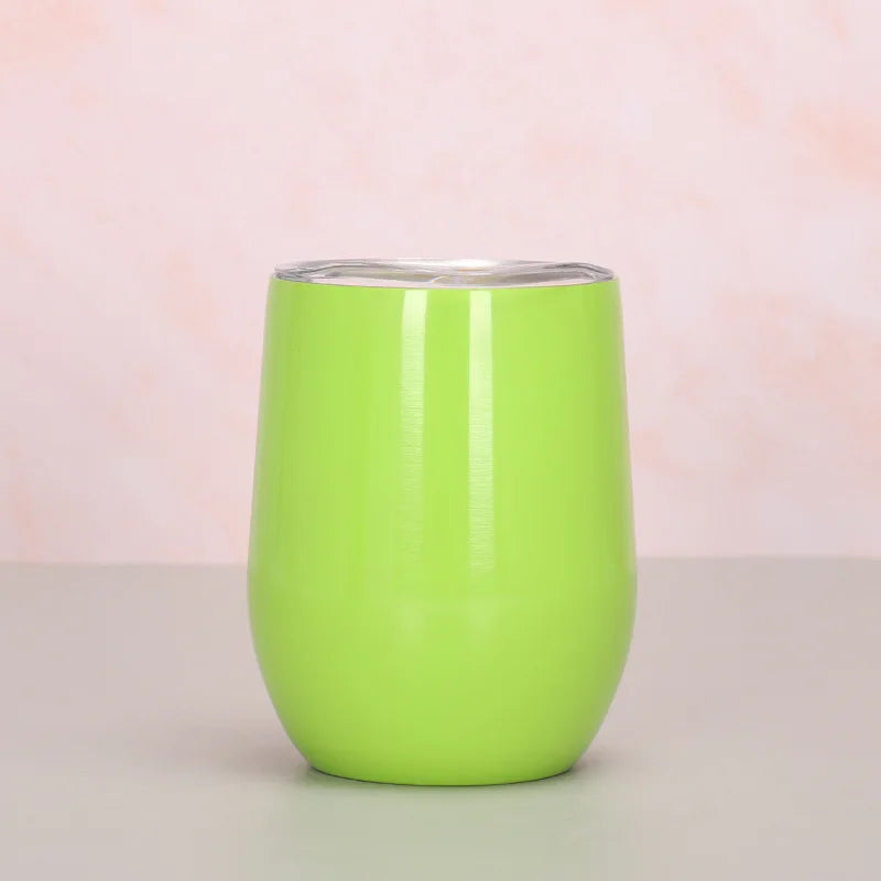 Customized logo 12OZ Wholesale Price Swig Wine Cups Insulated Thermos Coffee Mug Vacuum Thermos Cup Coffee Tumbler Egg Shape