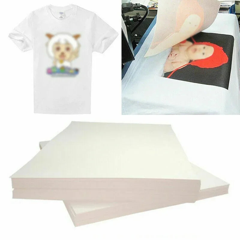 20pcs Heat Transfer Paper T-shirt 297 * 210mm A4 Cloth Craft Dye Sublimation Equipment Fabric Iron On Print Useful