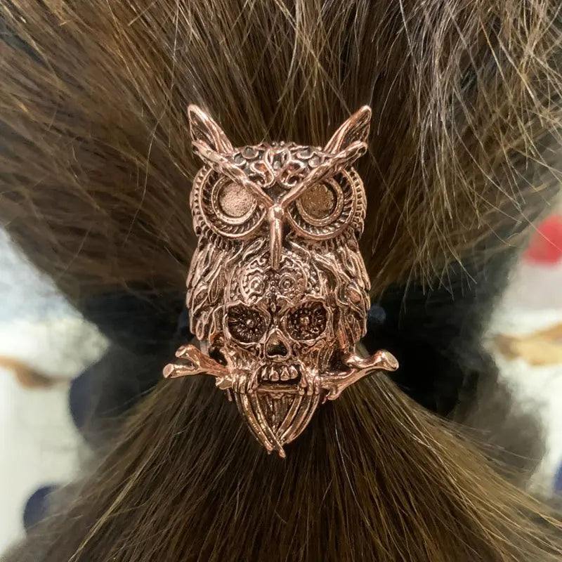 Charming Nordic Retro Viking Hairpin – Gothic Crow Skull & Antlers, Unique Temperament Jewelry for a Bold Statement