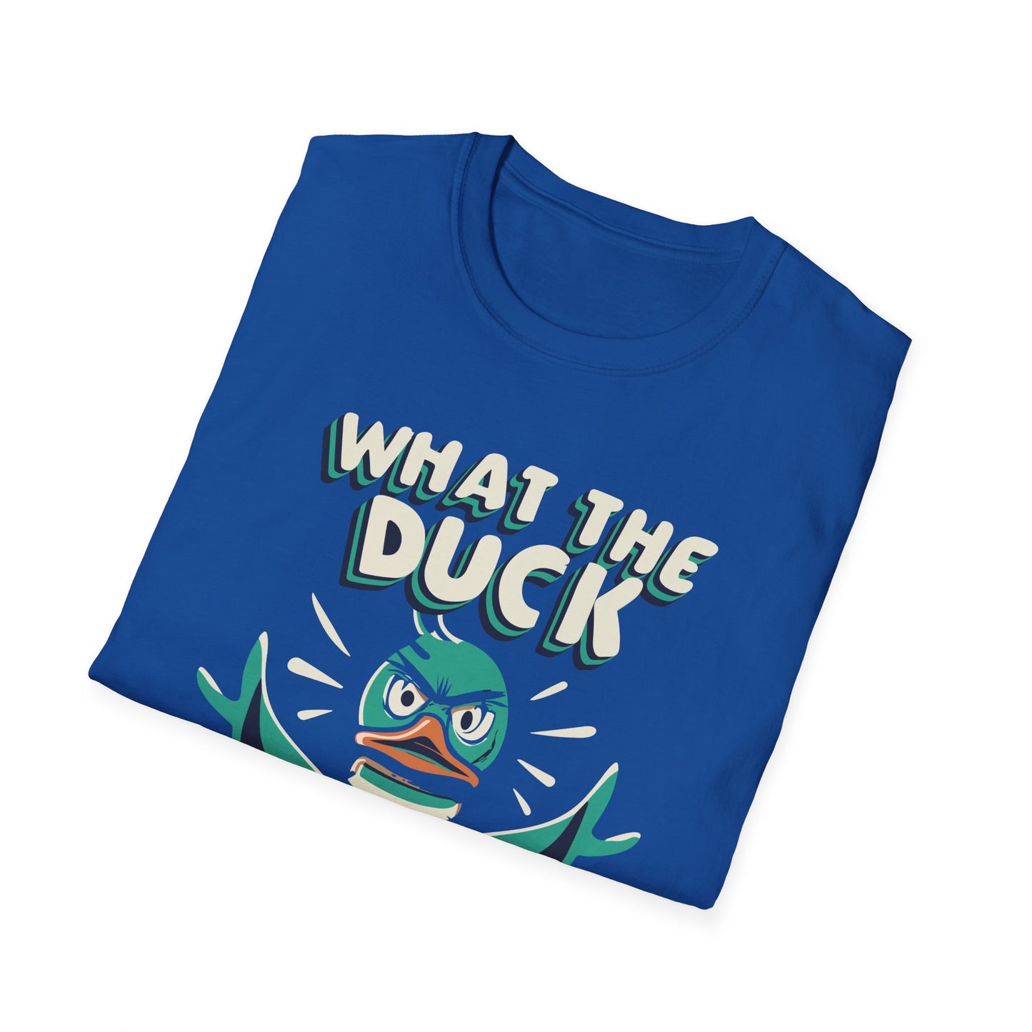 Funny Duck Graphic Tee, Unisex Softstyle T-Shirt, Quirky Gift for Nature Lovers, Casual Summer Wear, Perfect for Birthdays or Parties