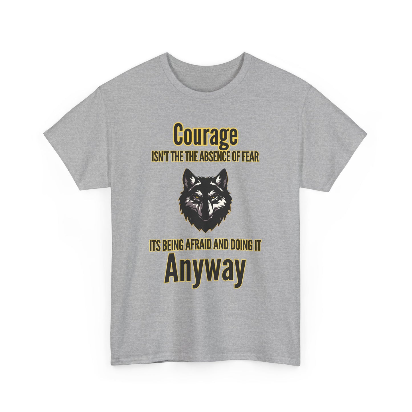 Inspirational Wolf T-Shirt – Strength, Courage & Empowerment Tee for Adults
