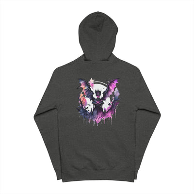 Unisex Fleece Zip Up Hoodie with Artistic Design