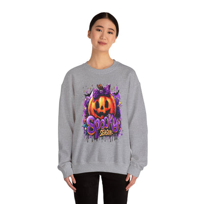 Unisex Heavy Blend™ Halloween Pumpkin Crewneck Sweatshirt – Cozy Fall & Spooky Season Apparel