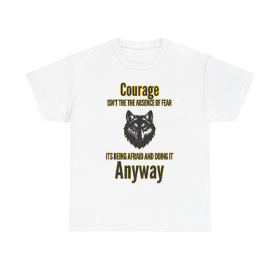 Inspirational Wolf T-Shirt – Strength, Courage & Empowerment Tee for Adults