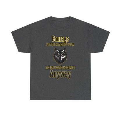 Inspirational Wolf T-Shirt – Strength, Courage & Empowerment Tee for Adults