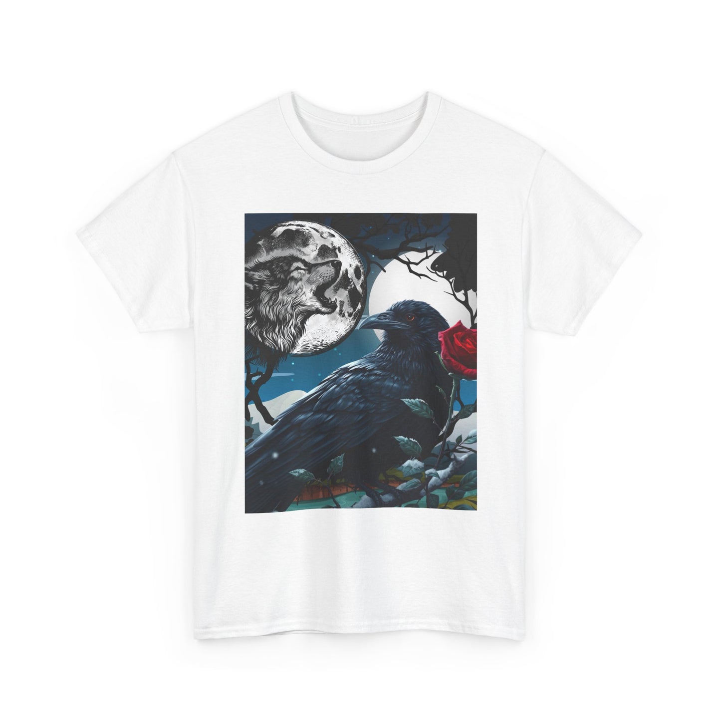Moonlit Raven Tee - Gothic, Artistic Unisex Shirt