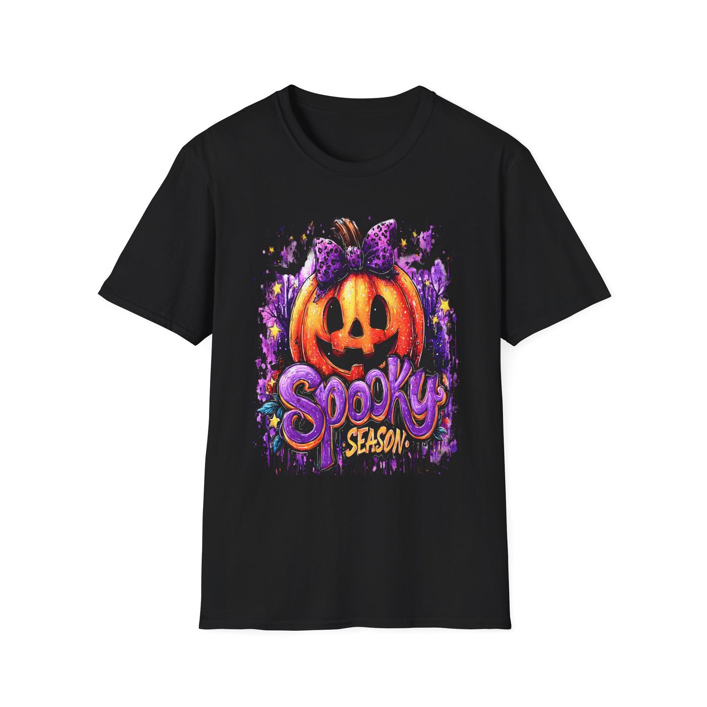 Festive Spooky Season Tee – Unisex Halloween Pumpkin Graphic Shirt