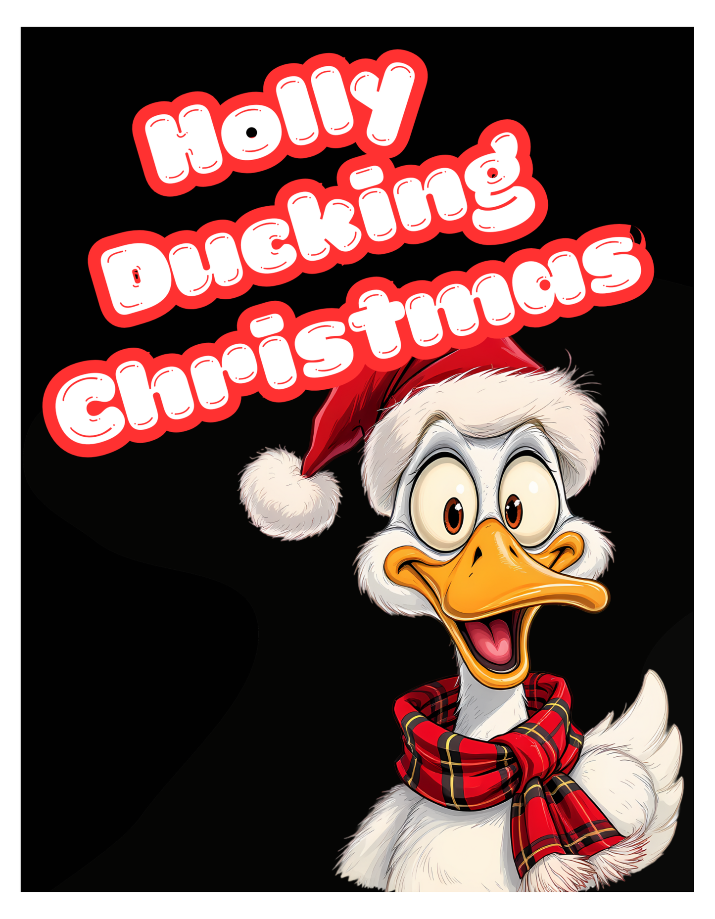 Holly Ducking Christmas Tee, Funny Holiday T-Shirt, Christmas Gift, Unisex Cotton Shirt, Quirky Seasonal Apparel
