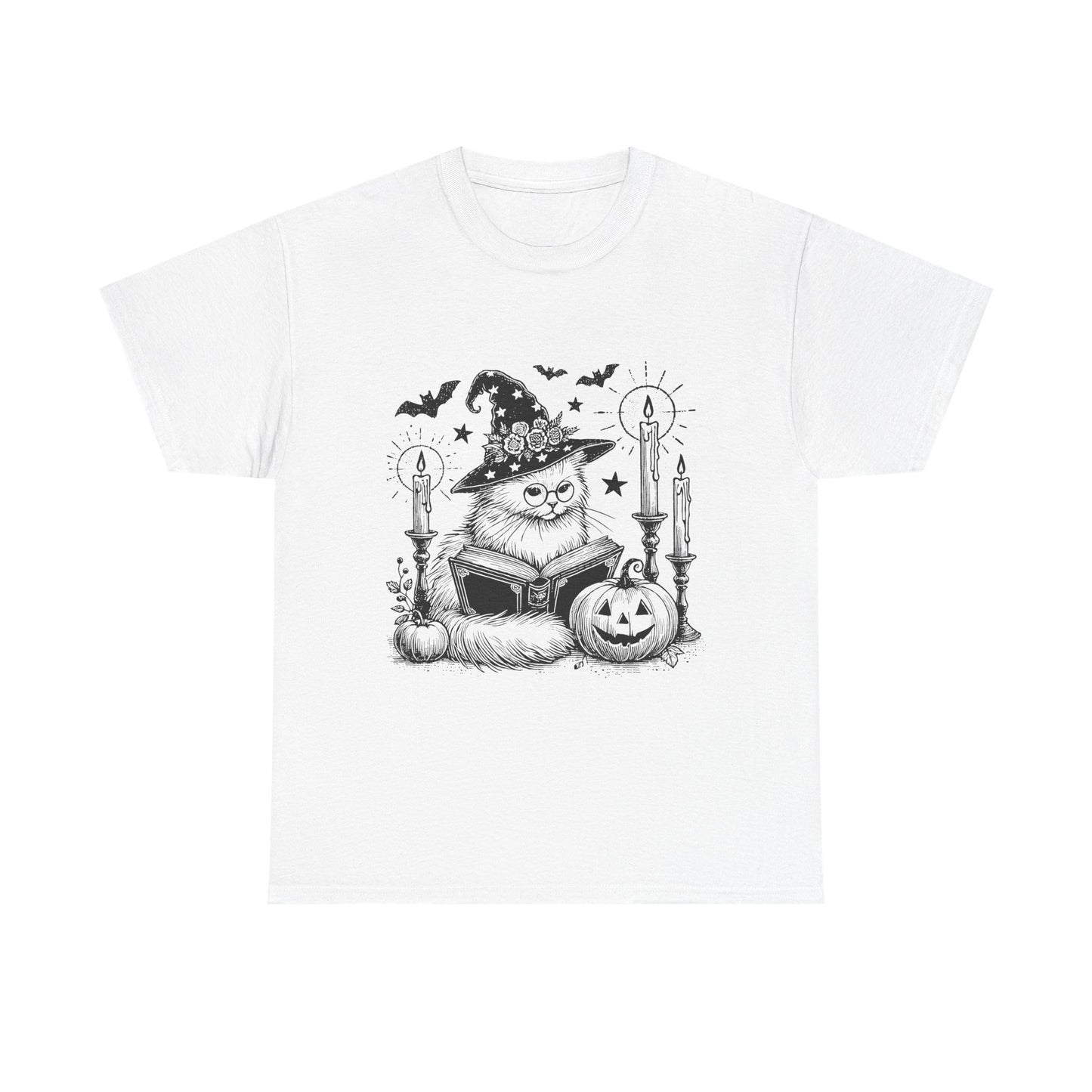 Halloween Cat Witch Tee