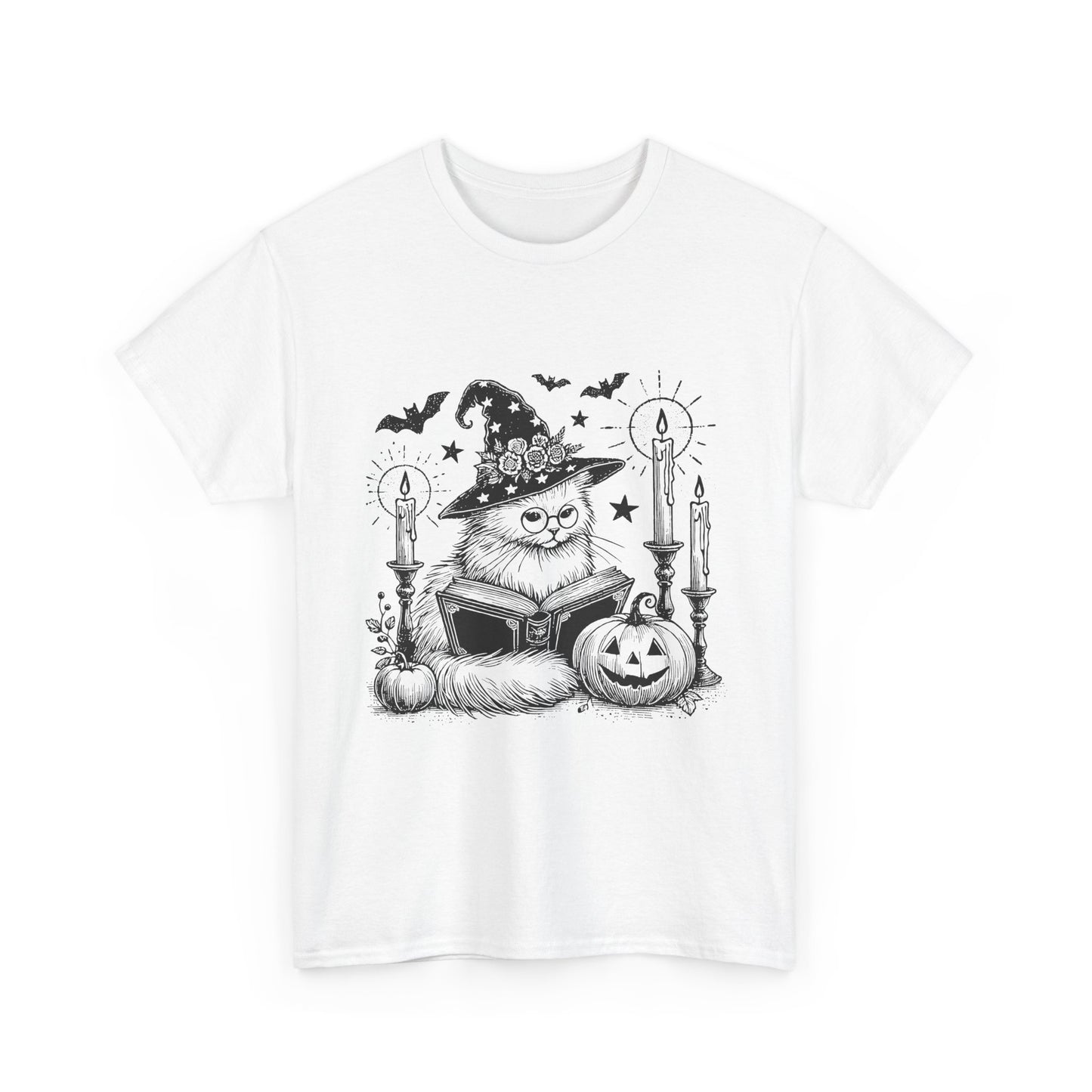 Halloween Cat Witch Tee