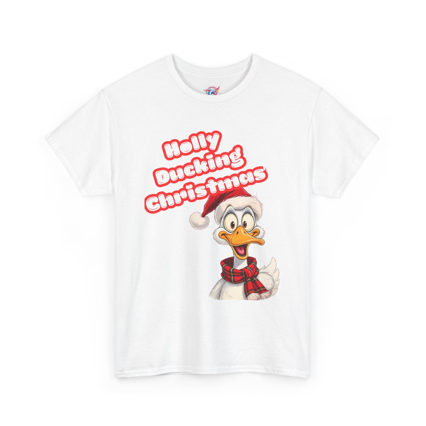 Holly Ducking Christmas Tee, Funny Holiday T-Shirt, Christmas Gift, Unisex Cotton Shirt, Quirky Seasonal Apparel