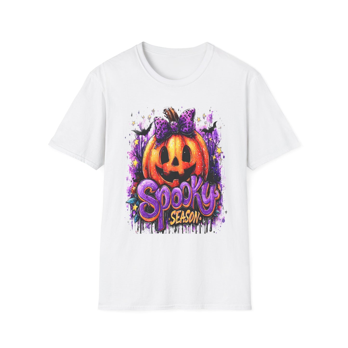 Festive Spooky Season Tee – Unisex Halloween Pumpkin Graphic Shirt