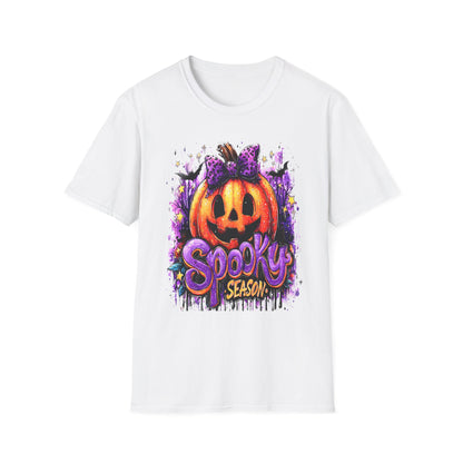 Festive Spooky Season Tee – Unisex Halloween Pumpkin Graphic Shirt