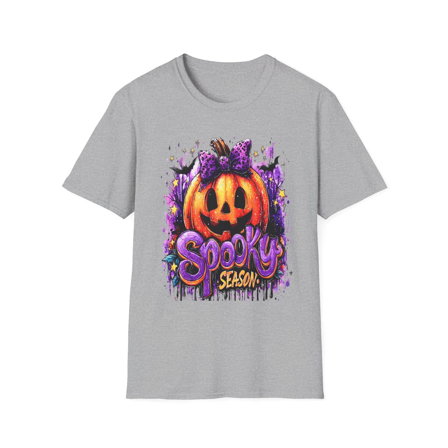 Festive Spooky Season Tee – Unisex Halloween Pumpkin Graphic Shirt