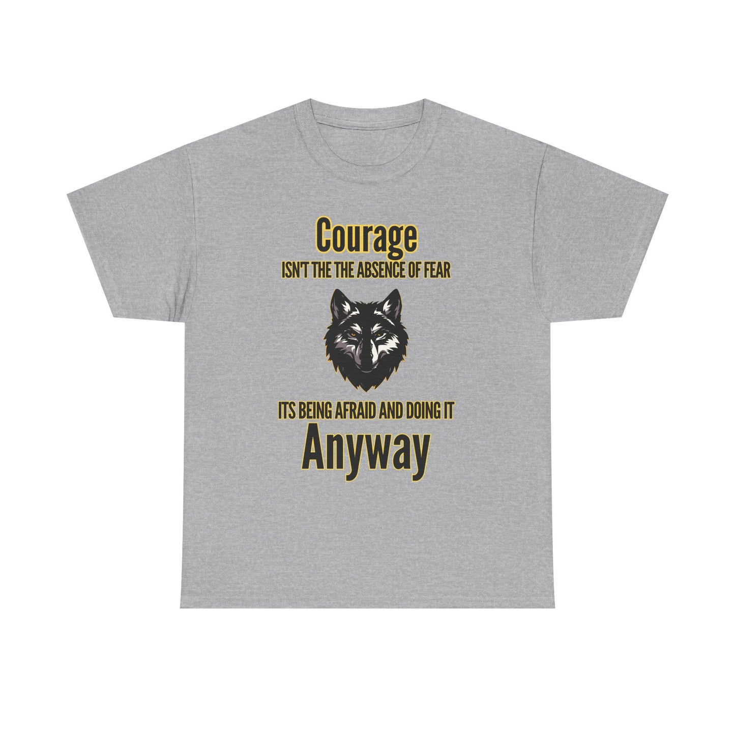 Inspirational Wolf T-Shirt – Strength, Courage & Empowerment Tee for Adults