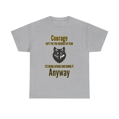 Inspirational Wolf T-Shirt – Strength, Courage & Empowerment Tee for Adults