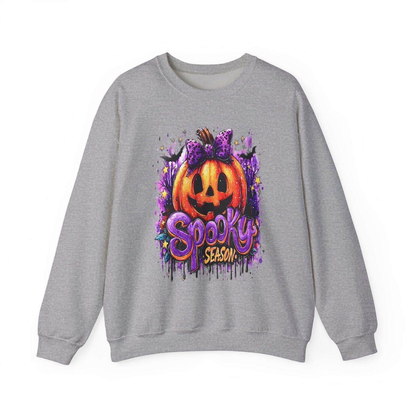 Unisex Heavy Blend™ Halloween Pumpkin Crewneck Sweatshirt – Cozy Fall & Spooky Season Apparel