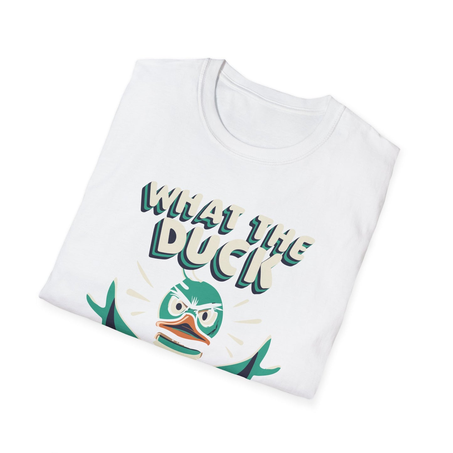 Funny Duck Graphic Tee, Unisex Softstyle T-Shirt, Quirky Gift for Nature Lovers, Casual Summer Wear, Perfect for Birthdays or Parties