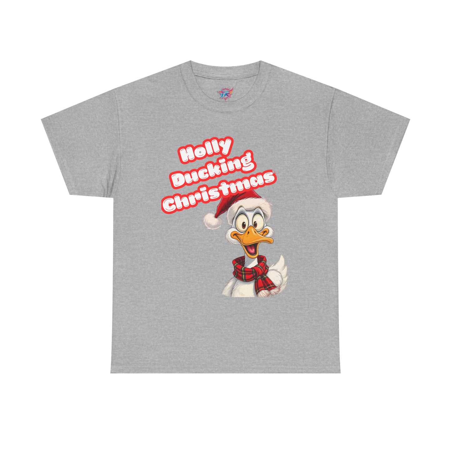 Holly Ducking Christmas Tee, Funny Holiday T-Shirt, Christmas Gift, Unisex Cotton Shirt, Quirky Seasonal Apparel