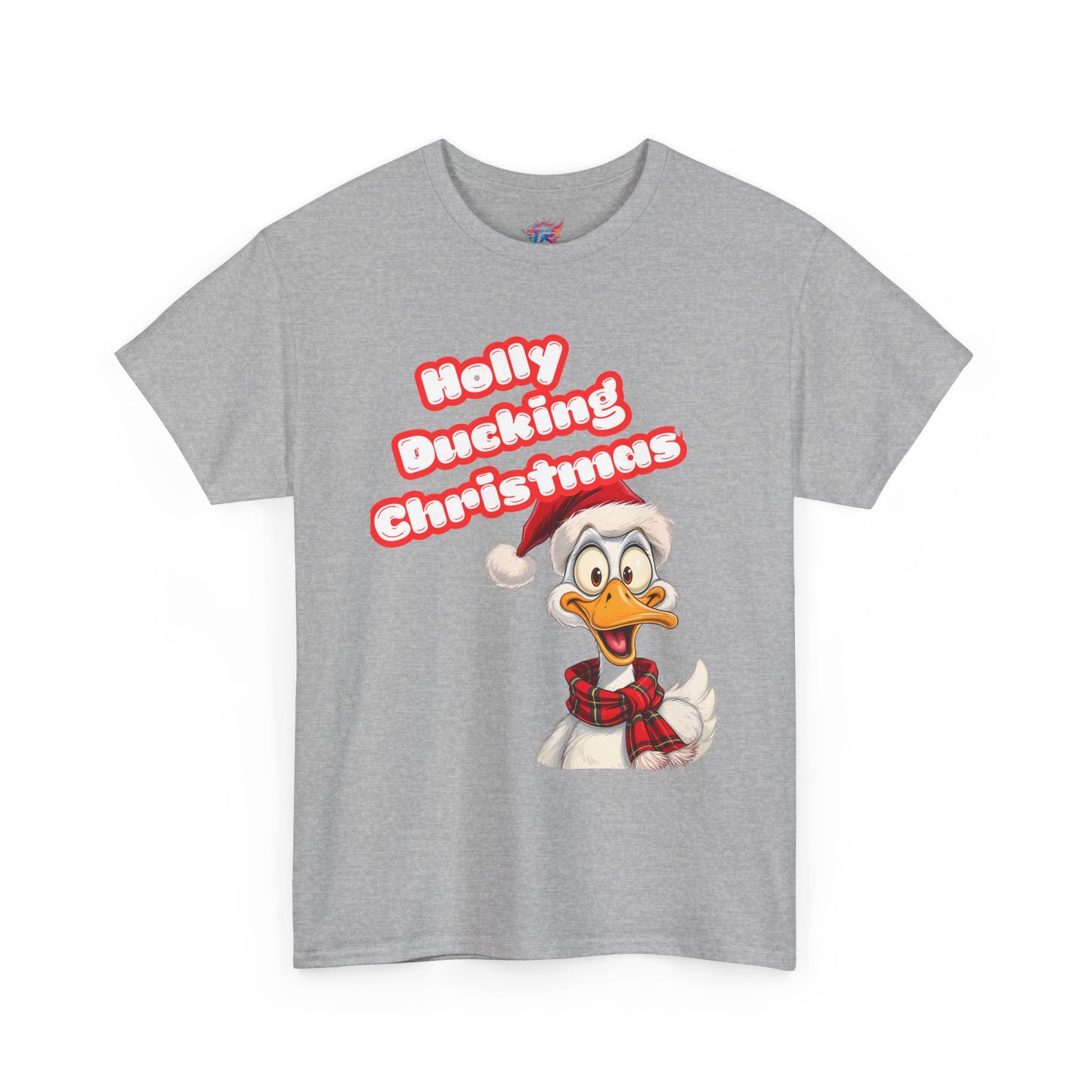 Holly Ducking Christmas Tee, Funny Holiday T-Shirt, Christmas Gift, Unisex Cotton Shirt, Quirky Seasonal Apparel