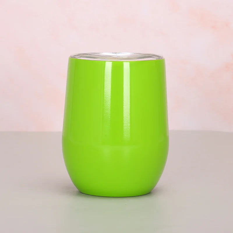 Customized logo 12OZ Wholesale Price Swig Wine Cups Insulated Thermos Coffee Mug Vacuum Thermos Cup Coffee Tumbler Egg Shape