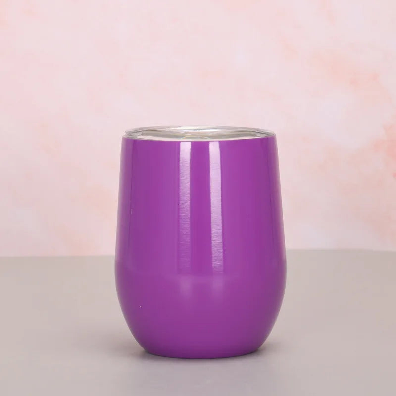 Customized logo 12OZ Wholesale Price Swig Wine Cups Insulated Thermos Coffee Mug Vacuum Thermos Cup Coffee Tumbler Egg Shape