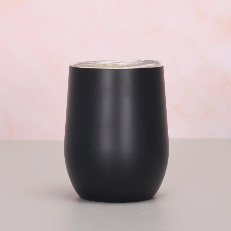 Customized logo 12OZ Wholesale Price Swig Wine Cups Insulated Thermos Coffee Mug Vacuum Thermos Cup Coffee Tumbler Egg Shape