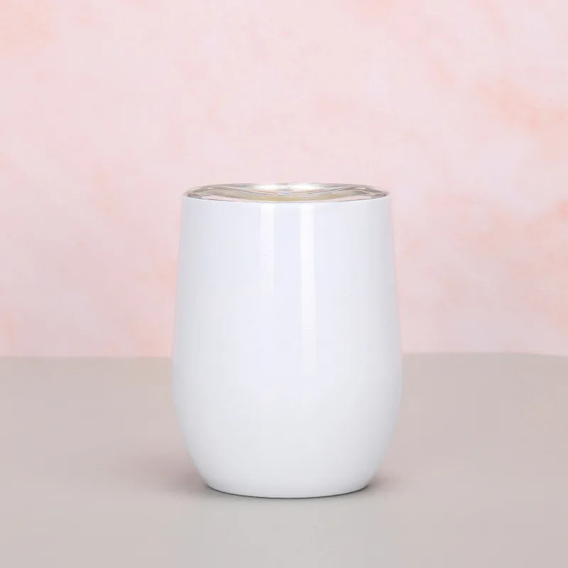 Customized logo 12OZ Wholesale Price Swig Wine Cups Insulated Thermos Coffee Mug Vacuum Thermos Cup Coffee Tumbler Egg Shape