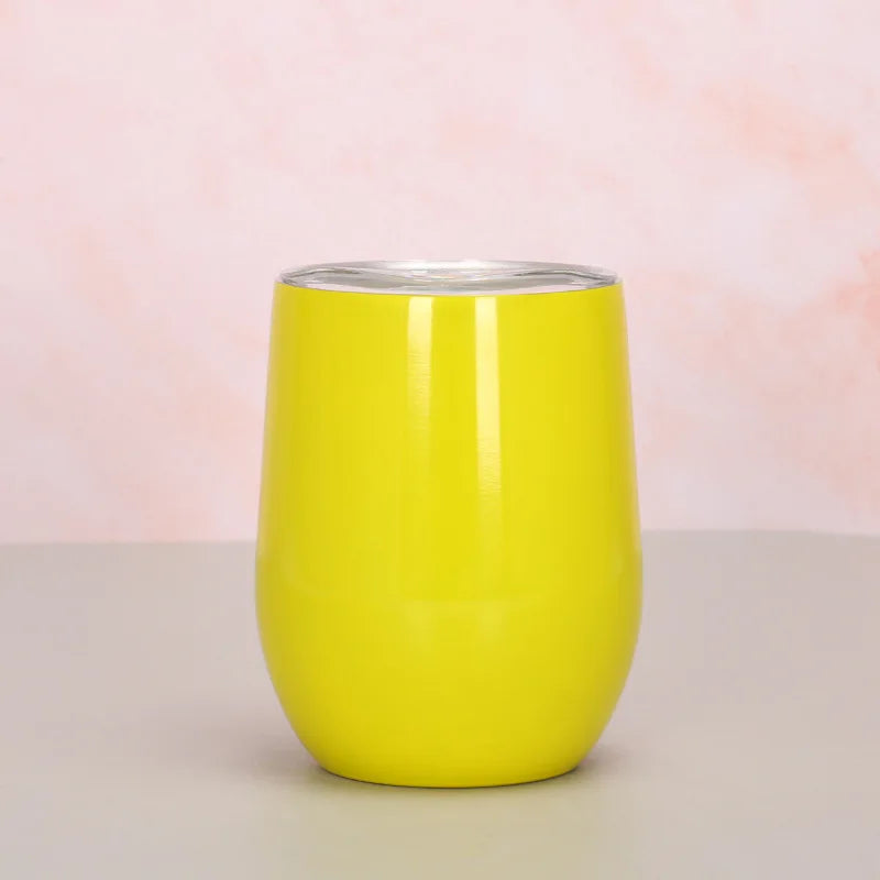 Customized logo 12OZ Wholesale Price Swig Wine Cups Insulated Thermos Coffee Mug Vacuum Thermos Cup Coffee Tumbler Egg Shape