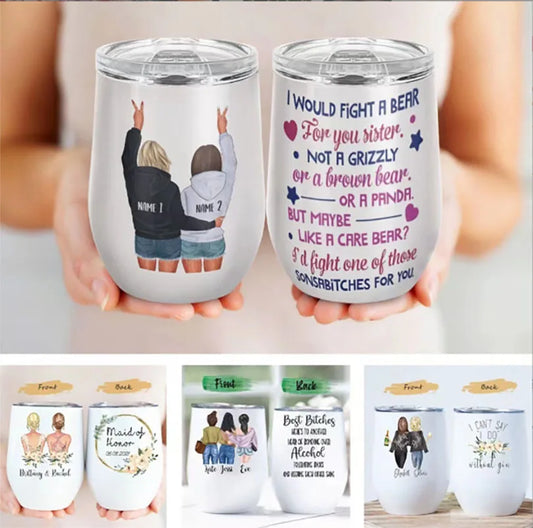 Customized logo 12OZ Wholesale Price Swig Wine Cups Insulated Thermos Coffee Mug Vacuum Thermos Cup Coffee Tumbler Egg Shape