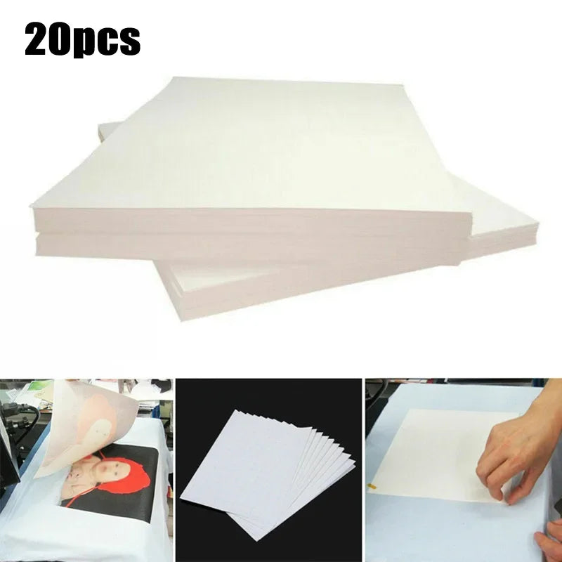 20pcs Heat Transfer Paper T-shirt 297 * 210mm A4 Cloth Craft Dye Sublimation Equipment Fabric Iron On Print Useful