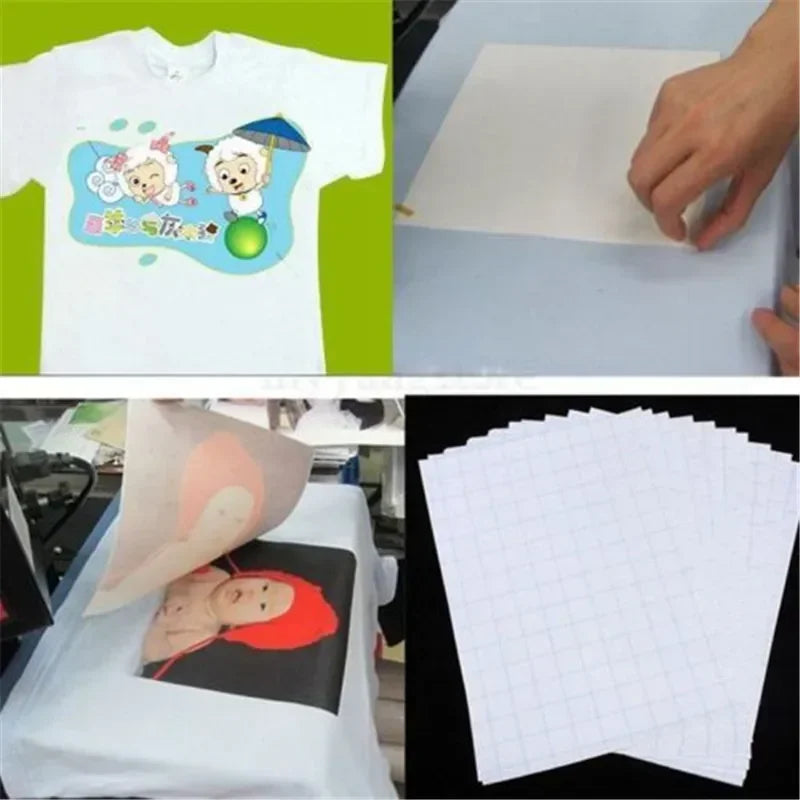 100-10Pcs A4 Sublimation Heat Transfer Papers DIY Printing for Clothes T-shirt Cup Mug Pillow A4 Thermal Transfer Papers