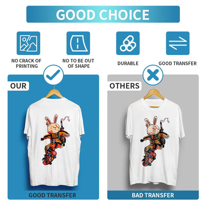 WOWOCUT A3 DTF Transfer Film (100 Sheets) – Premium Direct to Film PET Paper for Light & Dark Fabrics