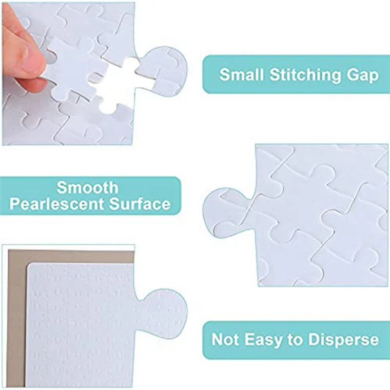 Sublimation Blanks Puzzles DIY Blank Puzzle for Sublimation Transfer Thermal Transfer Heat Press Printing Crafts A4