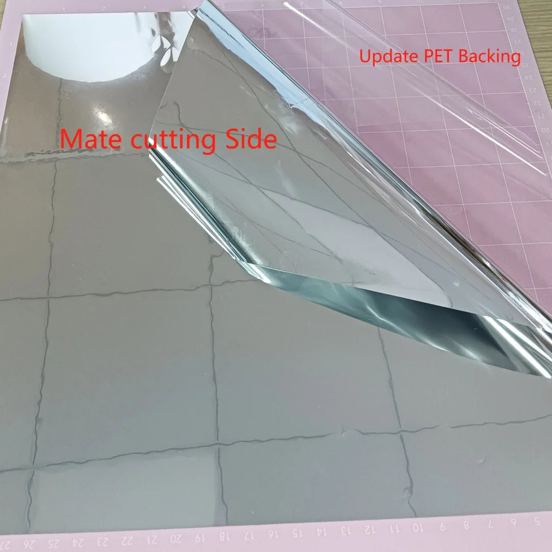 12" x 12" Metallic Permanent Adhesive Vinyl Sheets for Cricut – Mirror Finish DIY Craft Vinyl for Decoration & Custom Decals