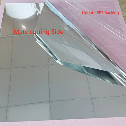 12" x 12" Metallic Permanent Adhesive Vinyl Sheets for Cricut – Mirror Finish DIY Craft Vinyl for Decoration & Custom Decals