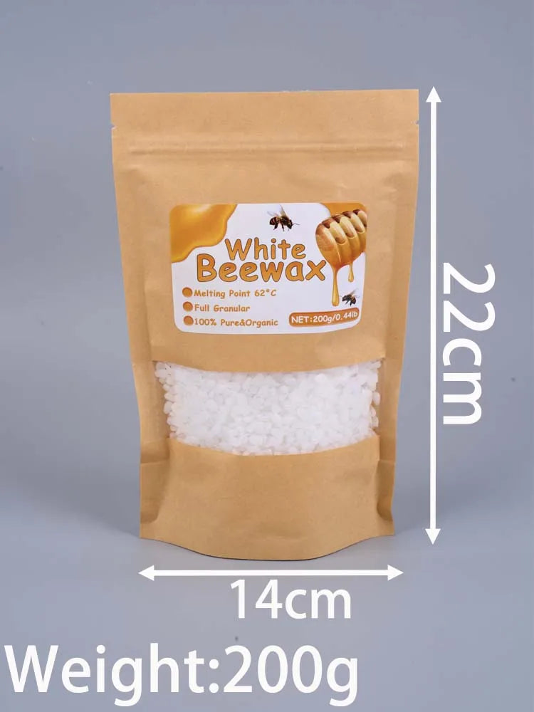 1000g White Beeswax DIY Candle Making Meterial Pure Natural Granular Bag Odorless Wax Particles Raw Materials Handicraft Supplier