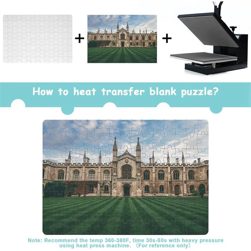 Sublimation Blanks Puzzles DIY Blank Puzzle for Sublimation Transfer Thermal Transfer Heat Press Printing Crafts A4