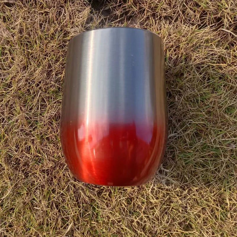 Customized logo 12OZ Wholesale Price Swig Wine Cups Insulated Thermos Coffee Mug Vacuum Thermos Cup Coffee Tumbler Egg Shape