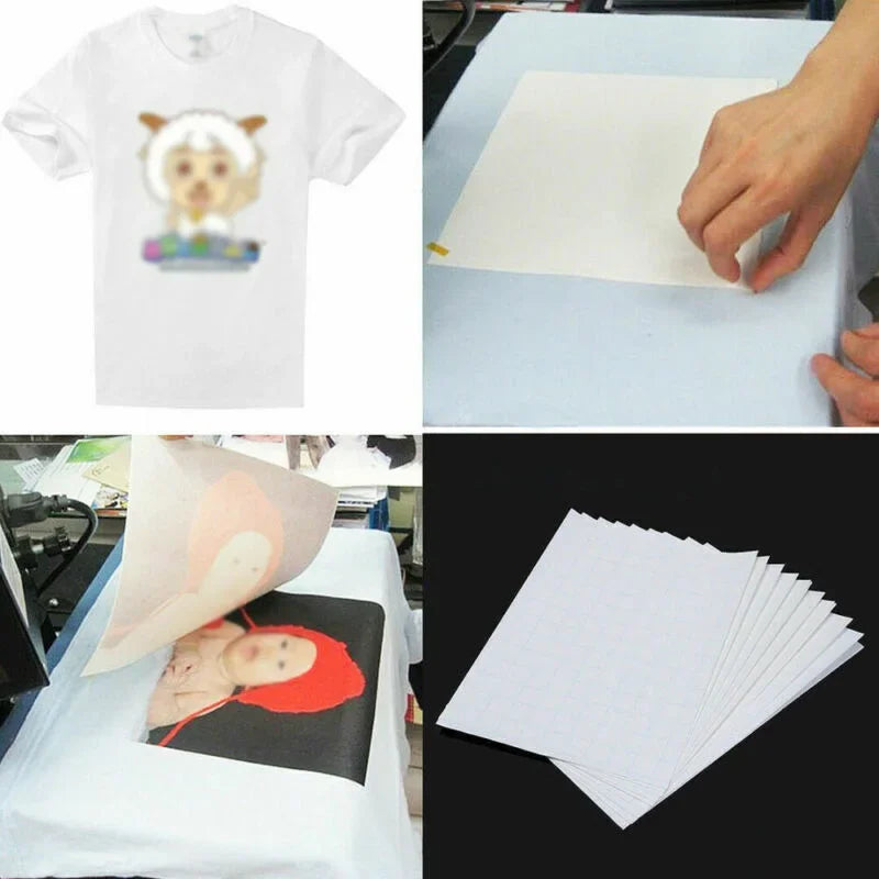 20pcs Heat Transfer Paper T-shirt 297 * 210mm A4 Cloth Craft Dye Sublimation Equipment Fabric Iron On Print Useful